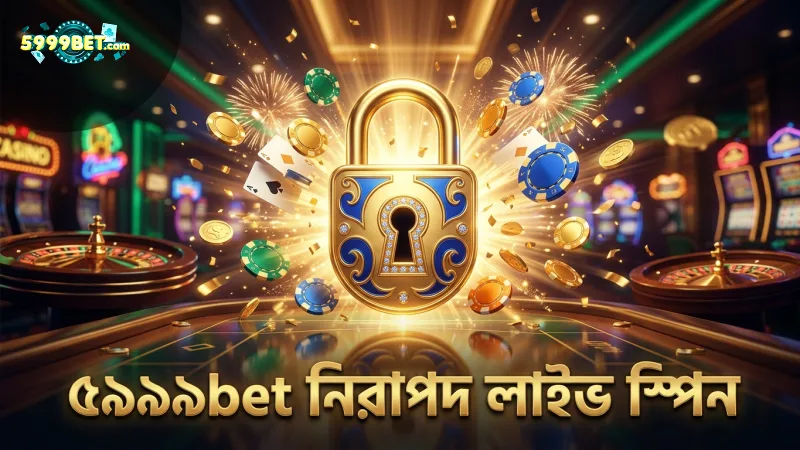স্বচ্ছ লাইভ হুইল স্পিন ৫৯৯৯bet-এ নিরাপত্তার প্রতীক